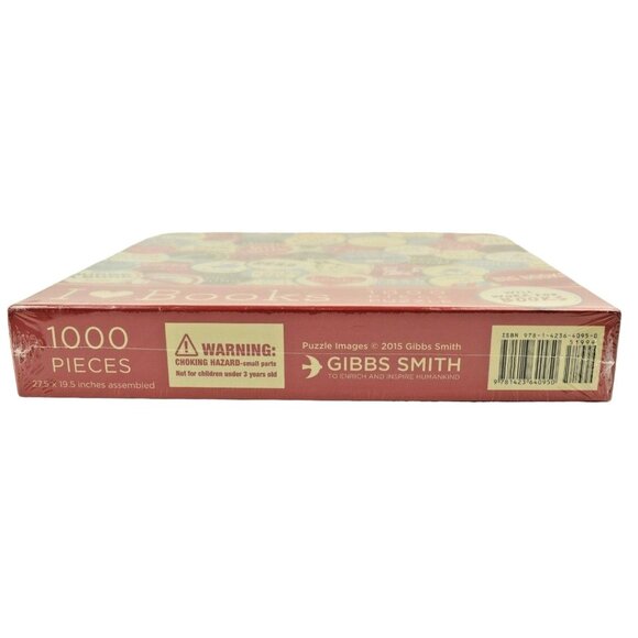 Gibbs Smith I Love Books 1000 Piece 27.5 x 19.5 Jigsaw Puzzle Sealed - Picture 4 of 6